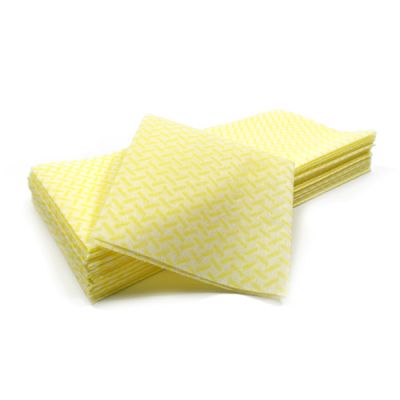 Impregnated dustcloth 30x60cm, yellow/white (25pcs/pack)