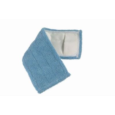 Flat microblue mop 40x14cm with pockets