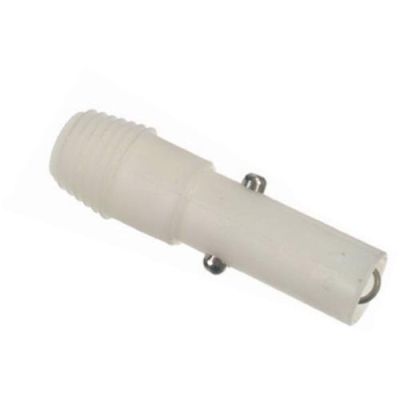 Threaded end cone f/telescopic pole 18mm, white