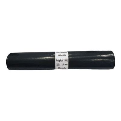 Prügikott 150L LD must 10tk rullis 750x1150x0,050mm