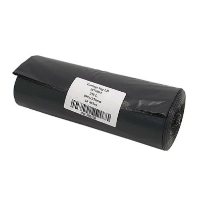 Garbage bag 250L black 10pcs/roll 900x1350x0,050mm
