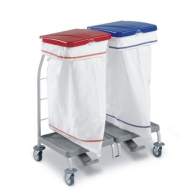 Prahi/pesukogumiskäru 2x70l kaaned+pedaal
