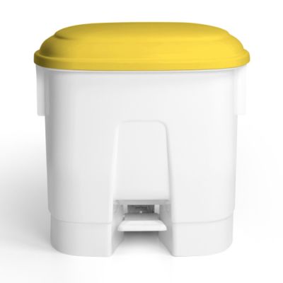 Bin Derby 30 L with pedal and yellow lid