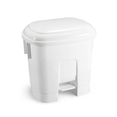 Derby 2x15l bin with pedal and white lid