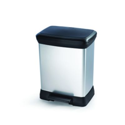 Dustbin Curver 30L  with pedal, metallic plastic