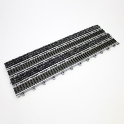 Porimatt Silver Brush-Rib harjaste ja tekstiiliribadega 17mm