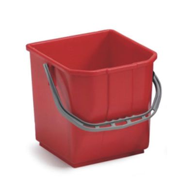 Plastic bucket 25L red