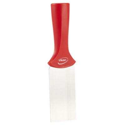 Vikan scraper w/ threaded handle 50 mm stainless steel, Red