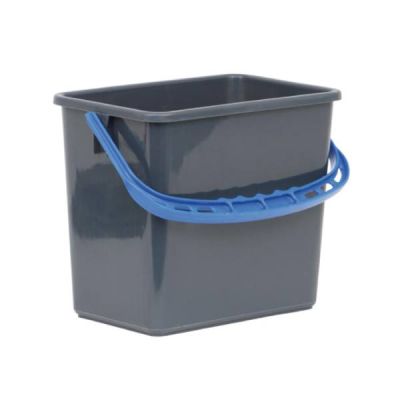 Bucket 12L with blue handle, grey