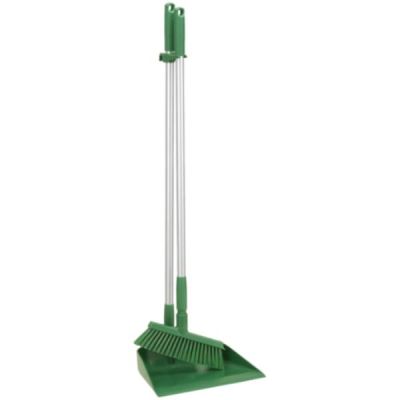 Vikan Dustpan set with broom, 880X330 mm, green