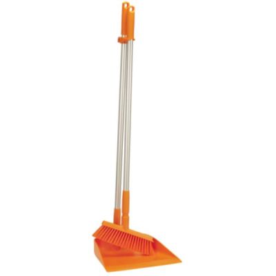 Vikan Dustpan set with broom, 880X330 mm, orange