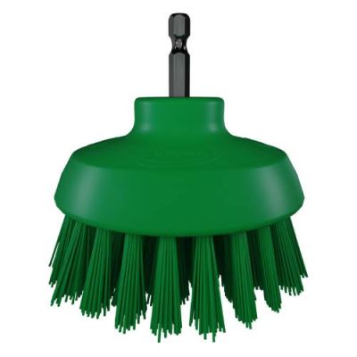 Vikan HyDrive Round Brush, Ø90 mm, Very hard, Green