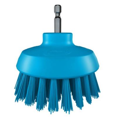 Vikan HyDrive Round Brush, Ø90 mm, Very hard, Blue