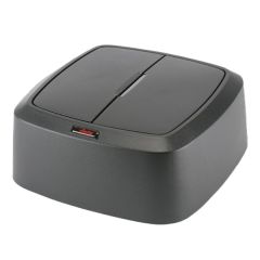 Vileda Iris kaas sulguriga 60L prügikastile, kandiline, must