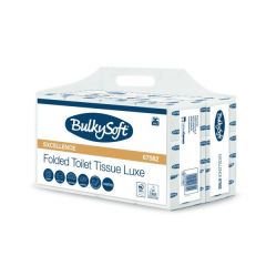 BulkySoft Excellence Luxe folded toilet paper 2-ply. 250 pcs