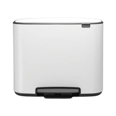 Brabantia waste bin Bo Pedal, 3x11L, Fresh white