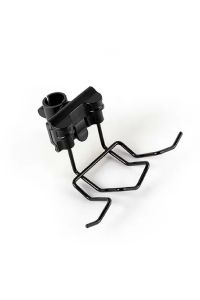 Toolflex One Dustpan and broom holder, black for 22mm tube