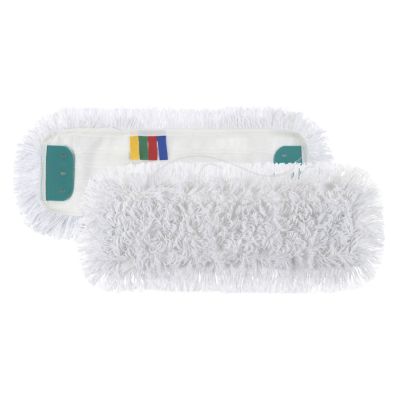 Wet-system flat mop polyester/cotton 40x14cm, white