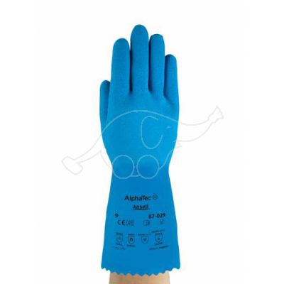 Latex glove AlphaTec 87-029 M/8 (Astroflex), blue