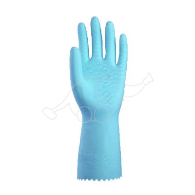 Latex glove Nova 45 flocklined S/6-6,5, blue