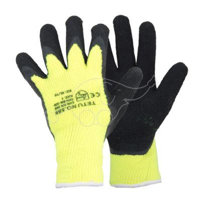 Latex layered warm glove     M/8 yellow/black