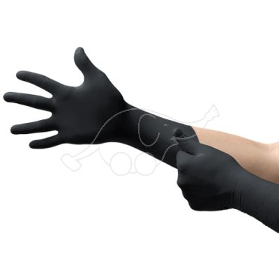 Nitrile glove MICROFLEX®e textured black L 100pcs/pack