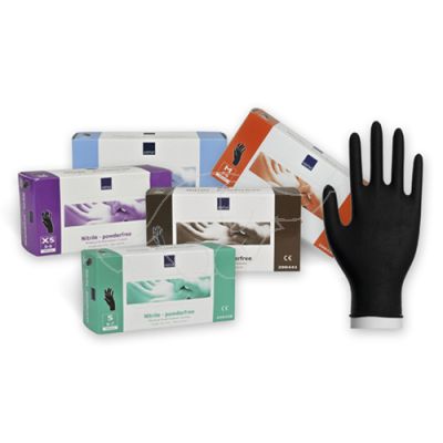 Nitrile glove powderfree XL/9-10 black 180pcs/pack
