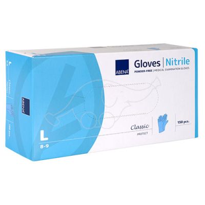 Nitrile glove powderfree L/8-9 blue 150pcs/pack