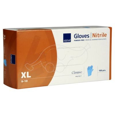 Nitrile glove powderfree XL/9-10 blue 150pcs/pack