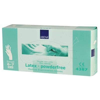 Latex glove powderfree S/6-7 neutral 100 pc/pack