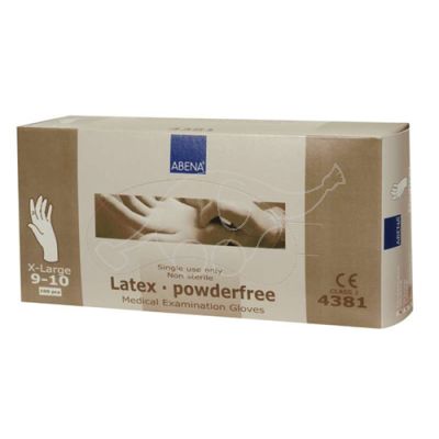 Latex glove powderfree XL/9-10 100 pc/pack, neutral