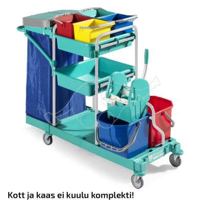 Cleaning trolley Green 460, rilsan frame