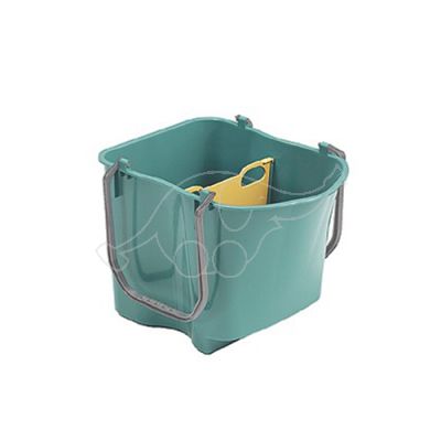 Bucket with removable divider and 2 handles