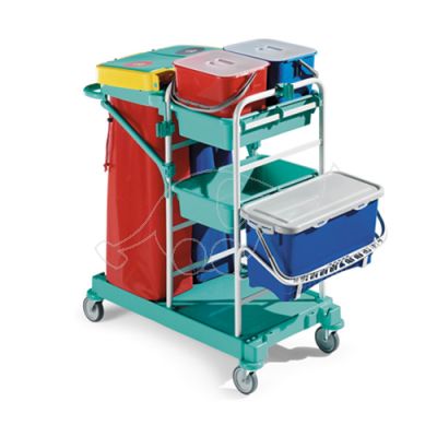 Cleaning trolley Green Healthcare 1040 in Rilsan