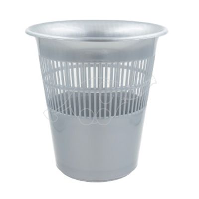 Paper basket plastic 12L silver