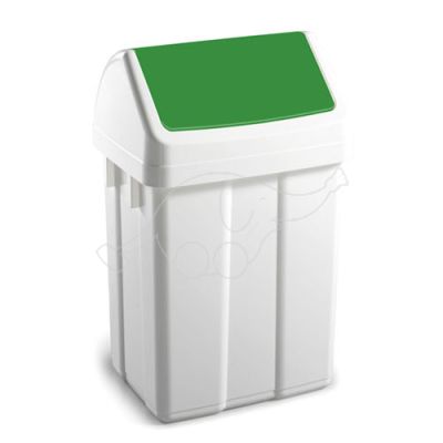Dust bin Max 12L swing lid, white/ green