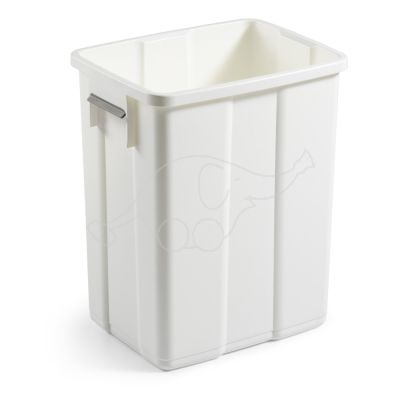 Waste container 25L for shelfcart, white