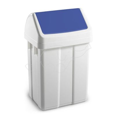 Dust bin Max 25L swing lid, white/ blue