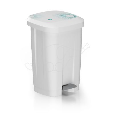 Dust bin Moji 50L with pedal and lid, white