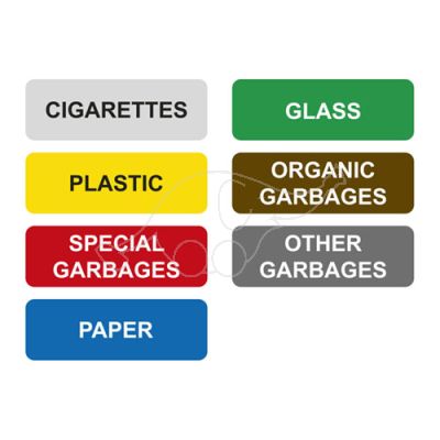 Set of labels to manage separate waste Discovery ( ENG)