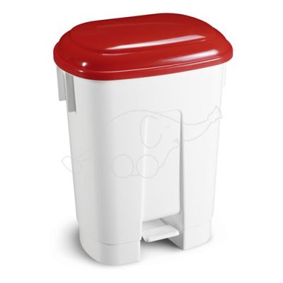 Bin Derby XL 60L oval with pedal and red lid