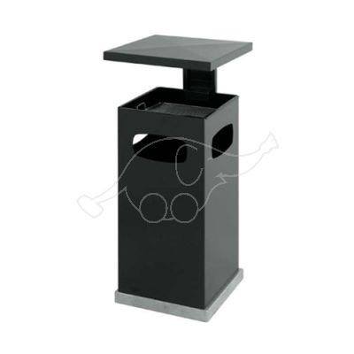 Dustbin with ashtray 70L metal, anthracite