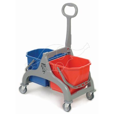 Cleaning trolley Nick 2x15L  buckets, T-handle, NO WRINGER