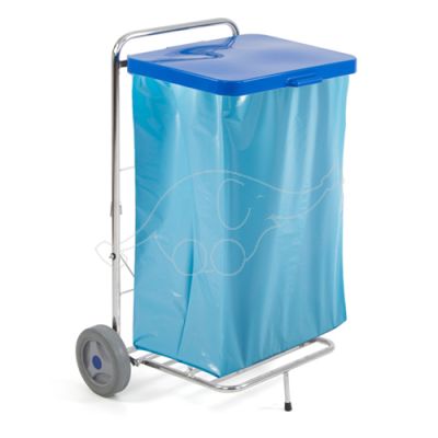 Trolley Tecno 61 for outdoor with blue lid