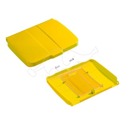 Lid for 120L bag holder w.checklist, yellow (Green/Magic)