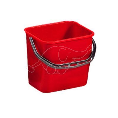Plastic bucket 12L red