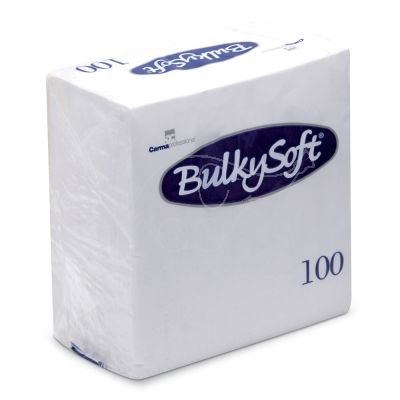BulkySoft salvrätik 24x24cm, 2-kihil, 1/4 valge,100tk/pk