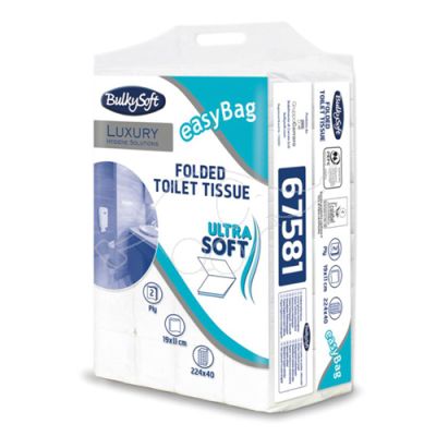 BulkySoft Excellence folded toilet paper, 2-ply, 224 pcs/bul