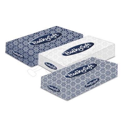 BulkySoft kosmeetiline salvrätik valge 2-kihiline, 100tk/kar