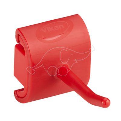 Vikan Hygienic Wall Bracket, SingleHook Module, Red